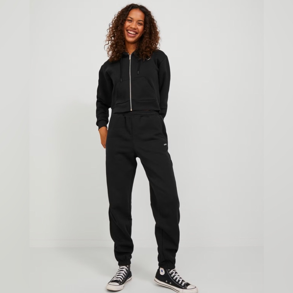 Jack & Jones Women's Black Jogger Track Pants